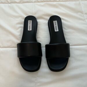 Steve Madden Women's Black Slide Sandals